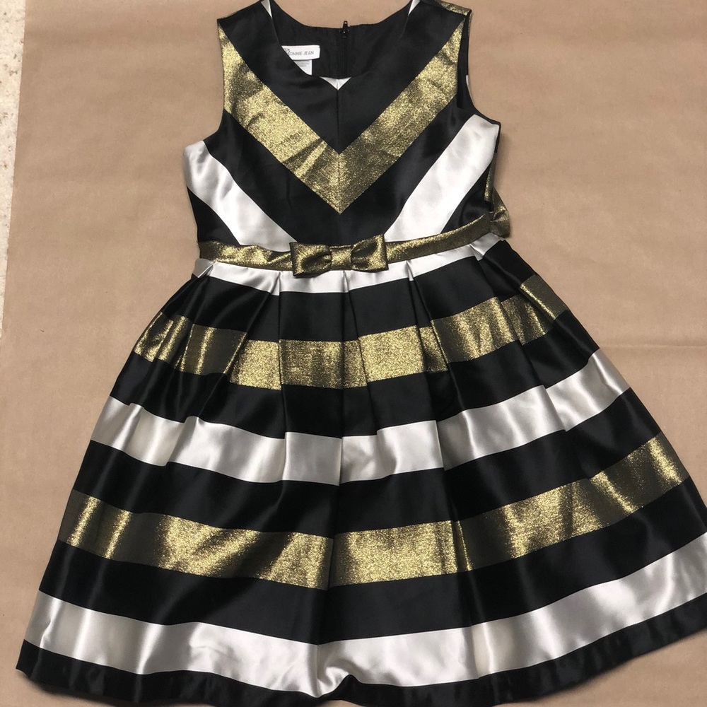 Girls sparkle gold dress